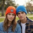 Custom Waffle Cuffed Beanies | https://www.bestnamebadges.com