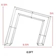 3D Slanted Arch Wall | https://www.bestnamebadges.com