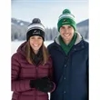 Custom Two-Tone Knit Pom Beanies | https://www.bestnamebadges.com