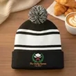 Custom Two-Tone Knit Pom Beanies | https://www.bestnamebadges.com