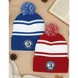 Custom Two-Tone Knit Pom Beanies | https://www.bestnamebadges.com