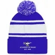 Custom Two-Tone Knit Pom Beanies | https://www.bestnamebadges.com