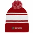 Custom Two-Tone Knit Pom Beanies | https://www.bestnamebadges.com