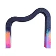 3D Wave Shaped Arch Backdrop | https://www.bestnamebadges.com