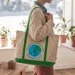 Large Top Zipper Cotton Tote Bags | https://www.bestnamebadges.com