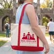 Large Top Zipper Cotton Tote Bags | https://www.bestnamebadges.com