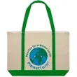 Large Top Zipper Cotton Tote Bags | https://www.bestnamebadges.com