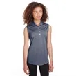 Puma Golf Ladies' Rotation Stripe Sleeveless Polo | https://www.bestnamebadges.com