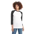 Next Level Apparel Unisex CVC 3/4 Sleeve Raglan Baseball ... | https://www.bestnamebadges.com