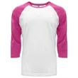 Next Level Apparel Unisex CVC 3/4 Sleeve Raglan Baseball ... | https://www.bestnamebadges.com