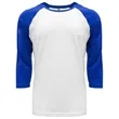 Next Level Apparel Unisex CVC 3/4 Sleeve Raglan Baseball ... | https://www.bestnamebadges.com