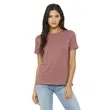 Bella + Canvas Ladies' Relaxed Heather CVC Short-Sleeve T... | https://www.bestnamebadges.com