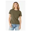 Bella + Canvas Ladies' Relaxed Heather CVC Short-Sleeve T... | https://www.bestnamebadges.com