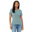 Bella + Canvas Ladies' Relaxed Heather CVC Short-Sleeve T... | https://www.bestnamebadges.com
