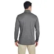 UltraClub Men's Cool & Dry Heathered Performance Quarter-Zip | https://www.bestnamebadges.com