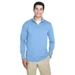UltraClub Men's Cool & Dry Heathered Performance Quarter-Zip | https://www.bestnamebadges.com