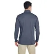UltraClub Men's Cool & Dry Heathered Performance Quarter-Zip | https://www.bestnamebadges.com