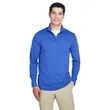 UltraClub Men's Cool & Dry Heathered Performance Quarter-Zip | https://www.bestnamebadges.com