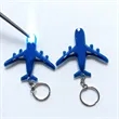 Custom Airplane Shape PVC Keychain With LED | https://www.bestnamebadges.com