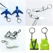 Custom Airplane Shape PVC Keychain With LED | https://www.bestnamebadges.com