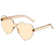 Customized Heart Shaped Frameless Sunglasses | https://www.bestnamebadges.com