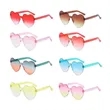 Customized Heart Shaped Frameless Sunglasses | https://www.bestnamebadges.com
