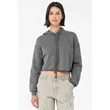 Bella + Canvas Ladies' Cropped Fleece Hoodie | https://www.bestnamebadges.com