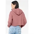 Bella + Canvas Ladies' Cropped Fleece Hoodie | https://www.bestnamebadges.com