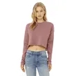 Bella + Canvas Ladies' Cropped Fleece Crew | https://www.bestnamebadges.com