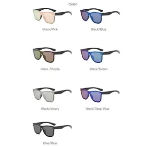 Customized Rimless Mirrored One Piece Lens Sunglasses
