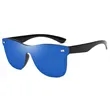 Customized Rimless Mirrored One Piece Lens Sunglasses | https://www.bestnamebadges.com