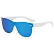 Customized Rimless Mirrored One Piece Lens Sunglasses | https://www.bestnamebadges.com