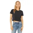 Bella + Canvas Ladies' Flowy Cropped T-Shirt | https://www.bestnamebadges.com