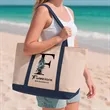 Custom Two Tone Cotton Canvas Tote Bags | https://www.bestnamebadges.com