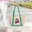 Custom Two Tone Cotton Canvas Tote Bags | https://www.bestnamebadges.com