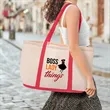 Custom Two Tone Cotton Canvas Tote Bags | https://www.bestnamebadges.com