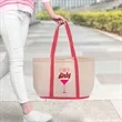 Custom Two Tone Cotton Canvas Tote Bags | https://www.bestnamebadges.com