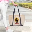 Custom Two Tone Cotton Canvas Tote Bags | https://www.bestnamebadges.com
