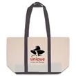 Custom Two Tone Cotton Canvas Tote Bags | https://www.bestnamebadges.com