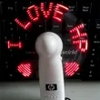 Custom LED Flashing Message Handheld Fan | https://www.bestnamebadges.com