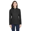 CORE365 Ladies' Fusion ChromaSoft™ Pique Quarter-Zip | https://www.bestnamebadges.com