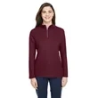 CORE365 Ladies' Fusion ChromaSoft™ Pique Quarter-Zip | https://www.bestnamebadges.com