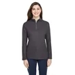 CORE365 Ladies' Fusion ChromaSoft™ Pique Quarter-Zip | https://www.bestnamebadges.com