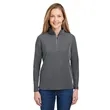 CORE365 Ladies' Fusion ChromaSoft™ Pique Quarter-Zip | https://www.bestnamebadges.com