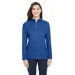 CORE365 Ladies' Fusion ChromaSoft™ Pique Quarter-Zip | https://www.bestnamebadges.com