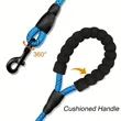 Short Reflective Nylon Dog Leash with Foam Handle | https://www.bestnamebadges.com