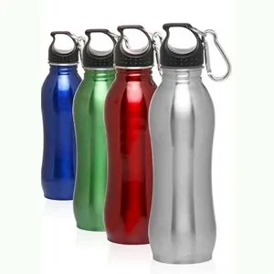 Stainless Steel Sports Water Bottle with Carabiner