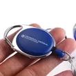 Custom Oval Outdoor ABS Retractable Keychain | https://www.bestnamebadges.com