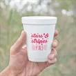 Custom 10 Oz. Foam Cups | https://www.bestnamebadges.com