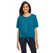 Devon & Jones Ladies' Perfect Fit™ Tie-Front Blouse | https://www.bestnamebadges.com